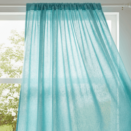 Belgian Flax Curtains in Sand