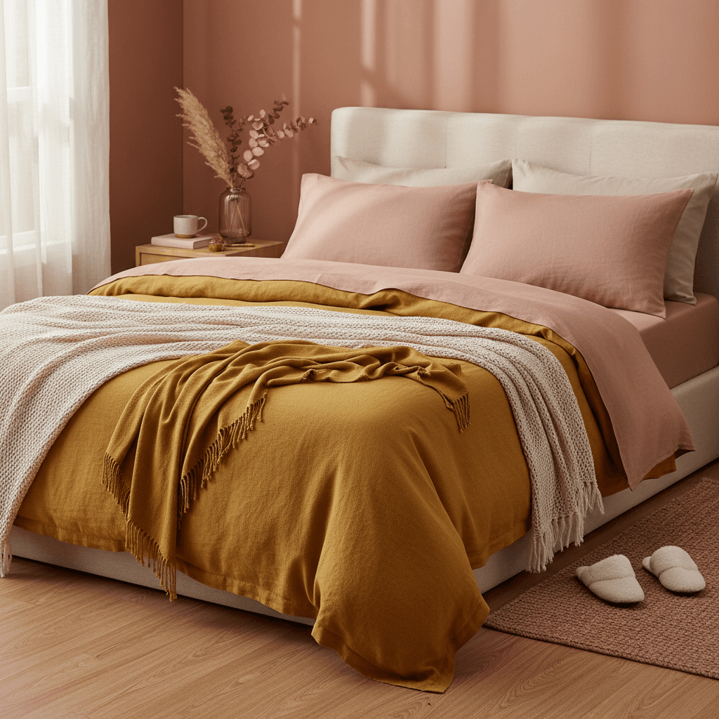 Classic Flax Linen Bedding in Natural